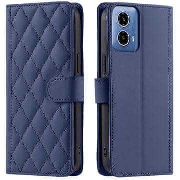 Overboard Preklopna futrola za Motorola Moto G24 / G24 Power / G04, romboidna kožna crossbody maska, plava