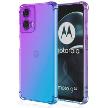 GS Gradientna maskica otporna na udarce za Motorola Moto G24 / G24 Power / G04, ljubičasta / plava