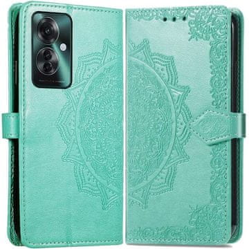 GS Preklopna futrola za Oppo Reno 11F 5G, Mandala, zelena