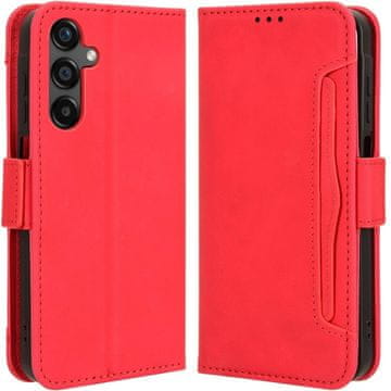 GS Preklopna futrola za Samsung Galaxy M55 5G, utor za karticu, crvena
