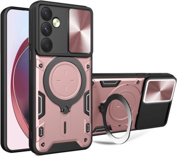 GS Oklopna futrola za Samsung Galaxy M55 5G, CamShield Slide, ružičasto zlatna