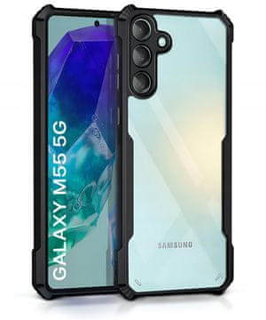 Overboard Futrola za Samsung Galaxy M55 5G, hibridna s anti-ispuštanjem, crna