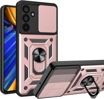 GS Oklopna futrola za Samsung Galaxy M55 5G, CamShield Slide, roza