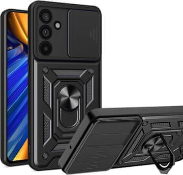 GS Oklopna futrola za Samsung Galaxy M55 5G, CamShield Slide, crna