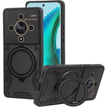 GS Oklopna futrola za Honor Magic 6 Lite 5G, magnetski prsten, crna