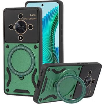 GS Oklopna futrola za Honor Magic 6 Lite 5G, magnetski prsten, zelena