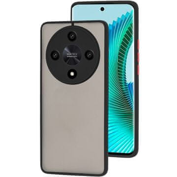 GS Silikonska maskica za Honor Magic 6 Lite 5G, sa zaštitom za kameru, prozirna/crna
