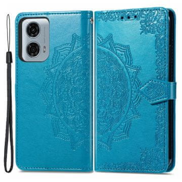 GS Preklopna futrola za Motorola Moto G24 / G24 Power / G04, Mandala, plava