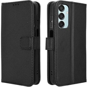 GS Preklopna futrola za Samsung Galaxy M15 5G, pametni magnet za novčanik, crna