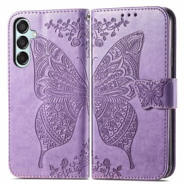 GS Preklopna futrola za Samsung Galaxy M35, leptir, ljubičasta