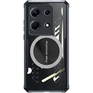 GS Futrola za Infinix Note 40 Pro, s magnetskom pločom, prozirna / crna
