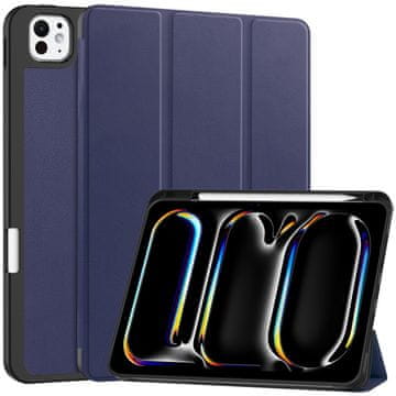 GS Futrola za iPad Pro 11" M5 2025 / M4 2024 (6./5. gen.), Smartcase s držačem za olovku, tamnoplava