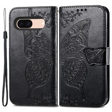 GS Preklopna futrola za Google Pixel 8A, leptir, crna