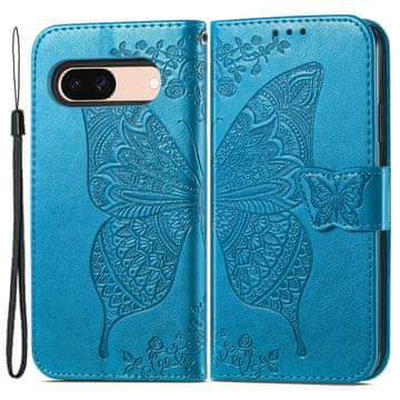 GS Preklopna futrola za Google Pixel 8A, leptir, plava