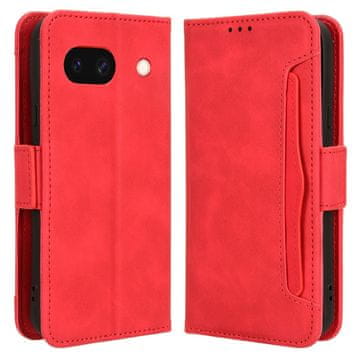 GS Preklopna futrola za Google Pixel 8A, utor za karticu, crvena