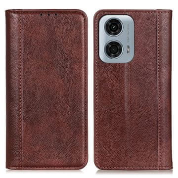 GS Preklopna futrola za Motorola Moto G04 / G24 / G24 Power, koža, smeđa