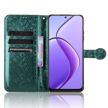 GS Realme 12 novčanik s preklopnim uzorkom, zelene boje