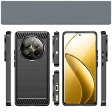 GS Futrola za Realme 12+ Plus 5G, karbonska, crna