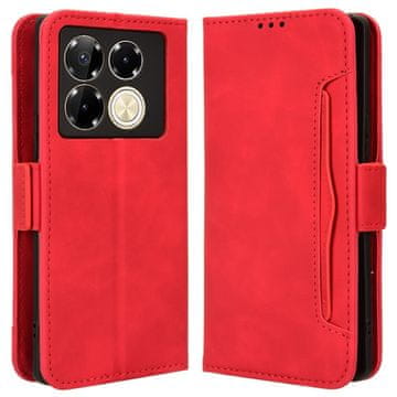 GS Preklopna futrola za Infinix Note 40 Pro, utor za karticu, crvena