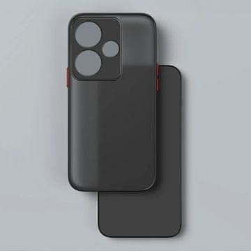 GS Silikonska maskica za Xiaomi Poco F6, sa zaštitom za kameru, prozirna/crna