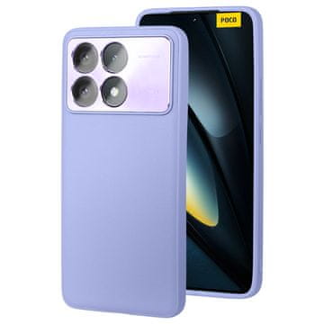 GS Kožna futrola za Xiaomi Poco F6 Pro, hibridna koža, ljubičasta
