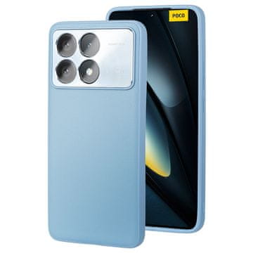 GS Kožna futrola za Xiaomi Poco F6 Pro, hibridna koža, plava
