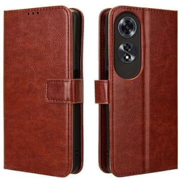 GS Preklopna futrola za Oppo A60, novčanik Crazy Horse, smeđa