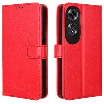 GS Preklopna futrola za Oppo A60, novčanik Crazy Horse, crvena