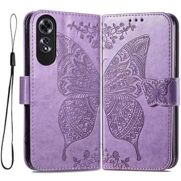 GS Preklopna futrola za Oppo A60, leptir, ljubičasta