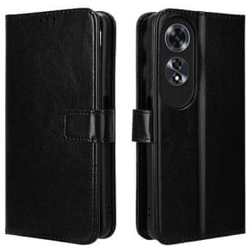 GS Preklopna futrola za Oppo A60, novčanik Crazy Horse, crna