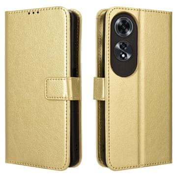 GS Preklopna futrola za Oppo A60, novčanik Crazy Horse, zlatna