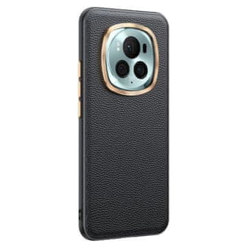 GS Kožna futrola za Honor Magic 6 Pro 5G, hibridna koža, crna