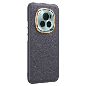 GS Kožna futrola za Honor Magic 6 Pro 5G, hibridna koža, siva