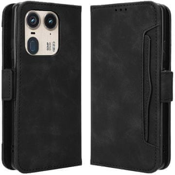 GS Preklopna futrola za Motorola Edge 50 Ultra, utor za karticu, crna