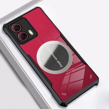GS Futrola za Motorola Edge 50 Fusion 5G, s magnetskom pločom, prozirna / crna