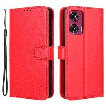 GS Motorola Edge 50 Fusion 5G preklopna maskica, novčanik Crazy Horse, crvena