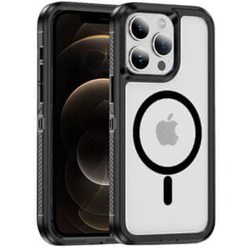 Overboard Futrola za iPhone 12 Pro Max s okvirom, otporna na MagSafe, prozirna/crna