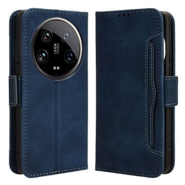 GS Preklopna futrola za Xiaomi 14 Ultra, utor za karticu, tamnoplava