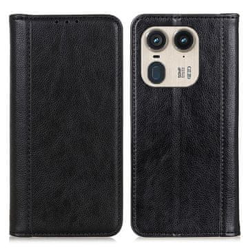 GS Motorola Edge 50 Ultra kožna futrola na preklop, crna