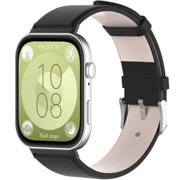 GS Kožni remen za Huawei Watch Fit 4 / 4 Pro / 3, crni