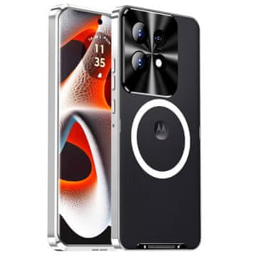 GS Zaštitna futrola za kameru za Motorola Edge 50 Pro 5G, CamShield MagSafe, srebrna