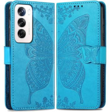 GS Preklopna futrola za Oppo Reno 12, leptir, plava