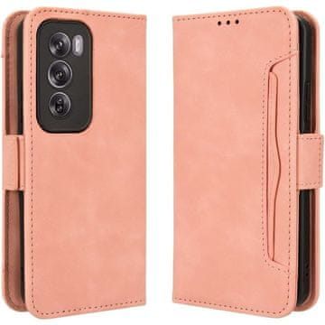 GS Preklopna futrola za Oppo Reno 12 Pro, utor za karticu, ružičasta