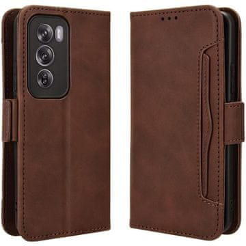 GS Preklopna futrola za Oppo Reno 12 Pro, utor za karticu, smeđa