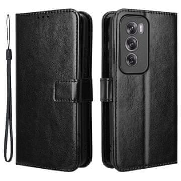 GS Preklopna futrola za Oppo Reno 12 Pro, novčanik Crazy Horse, crna