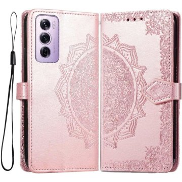 GS Preklopna futrola za Oppo Reno 12 Pro, Mandala, roza