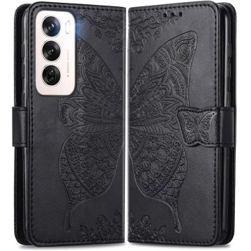 GS Preklopna futrola za Oppo Reno 12 Pro, boja Butterfly, crna