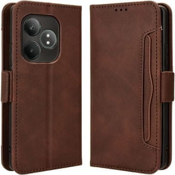 GS Preklopna futrola za Realme GT 6 / 6T, utor za karticu, smeđa