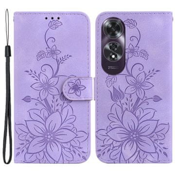GS Preklopna maskica za Oppo A60, cvijet ljiljana, ljubičasta
