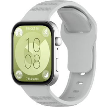 GS Silikonski remen za Huawei Watch Fit 4 / 4 Pro / 3, sivi